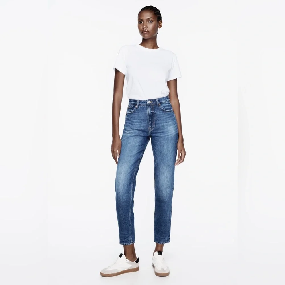 Zara Z1975 MOM FIT JEANS WITH A HIGH WAIST - Picture 2 of 13